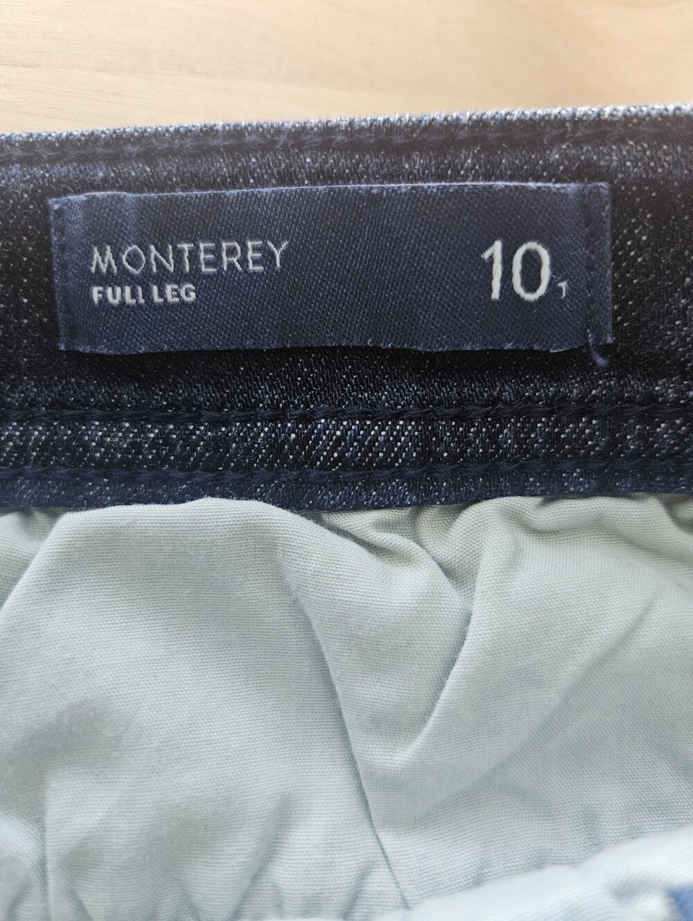 J. Jill Denim Monterey Full Leg Wide Leg Dark Wash Sz 10 (33x34.5) - Picture 7 of 13